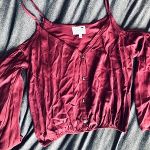 LA HEARTS maroon blouse